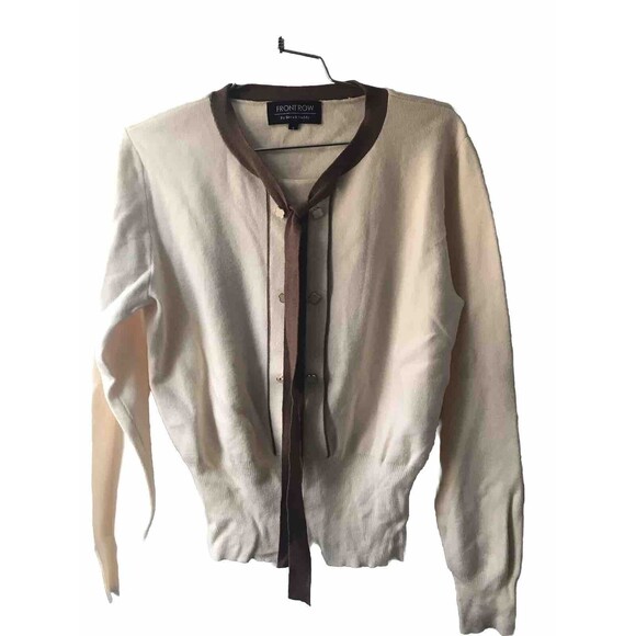 Front Row By Sara & Goldy Women’s Sweatshirt Cream Color Size S - Picture 14 of 14